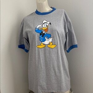 Vintage Disney Donald Duck Graphic Tee - Gray & Blue